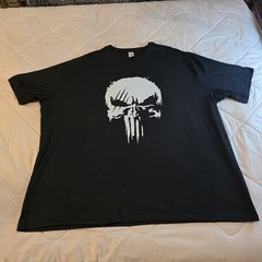 Marvel Punisher Graphic Skull Tshirt Dri-fit Soft Cozy Material Black White 5xl