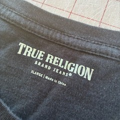 True Religion Multi-Logo Collage Graphic Black T-Shirt