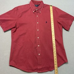 Polo Ralph Lauren Blake Red Button Up Shirt Vintage Short Sleeve Large