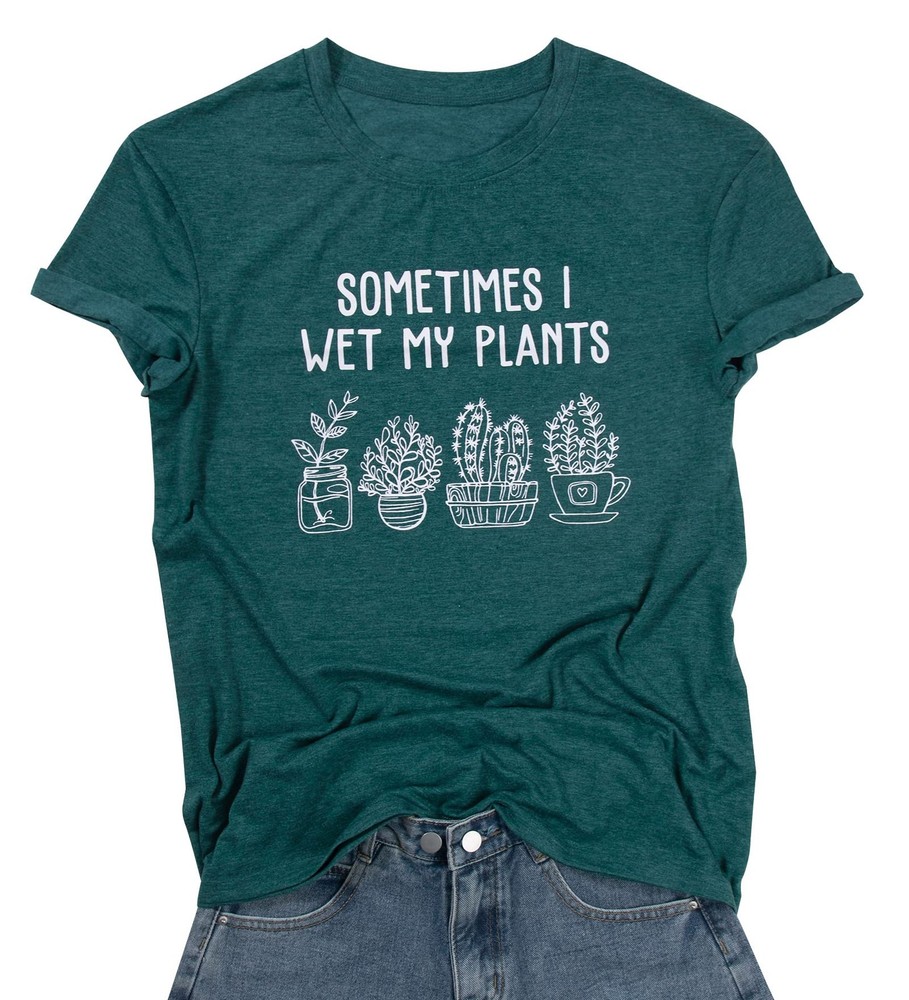 Gardening Shirts for Women Plant Lover Cute Gardener Tshirt Green Size Small