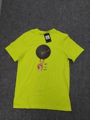 Nike Legacy Cyber Tee Mens Medium Graphic Print Volt Crew Neck Short Sleeve