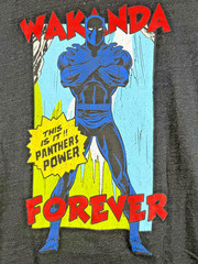 Size M – Marvel Black Panther Wakanda Forever Comic Graphic T-Shirt Black