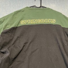 SA Rugby Springboks Mens T-Shirt Size XL Black Green South Africa Colorblock