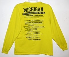 Michigan Wolverines NCAA Adidas Adult Size Large 2010 Graphic Long Sleeve Shirt