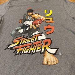 Street Fighter Mens T-Shirt CAPCOM RYU Size 2XL NEW GRAY