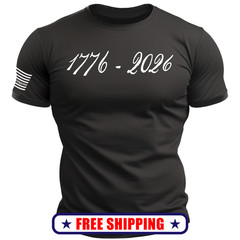 1776 – 2026 T-Shirt – with USA 250 Flag – patriotic trump america S-2X