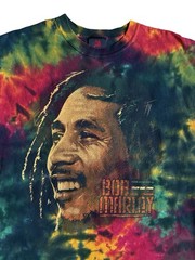 Vintage Bob Marley Tie Dye Graphic Short Sleeved Zion Rootswear T-Shirt Size L