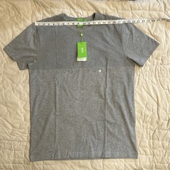 NEW! HUGO BOSS Green Label “TEE 8” Men’s Logo T-Shirt Stretch Large Gray NWT