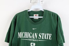 Vtg Nike Men S Travis Scott Mini Swoosh Michigan State University Football Shirt