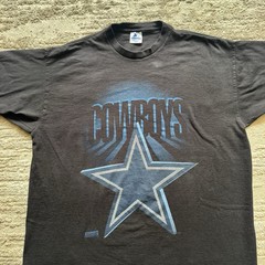 Vintage 90s Starter Dallas Cowboys Tee Mens Large Black NFL Football Tee USA