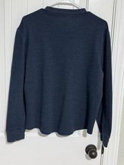 American Eagle Men’s Long Sleeve Thermal Waffle Knit Shirt, Size M Medium Grey