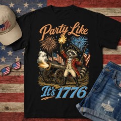 Party Like Its 1776 Shirt, Funny Raccoon Patriotic Tee, 250th Anniversar shirt