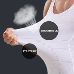 Men’s Body Shaper Toning T-Shirt Ultra Durable Vest High Compression Underwear