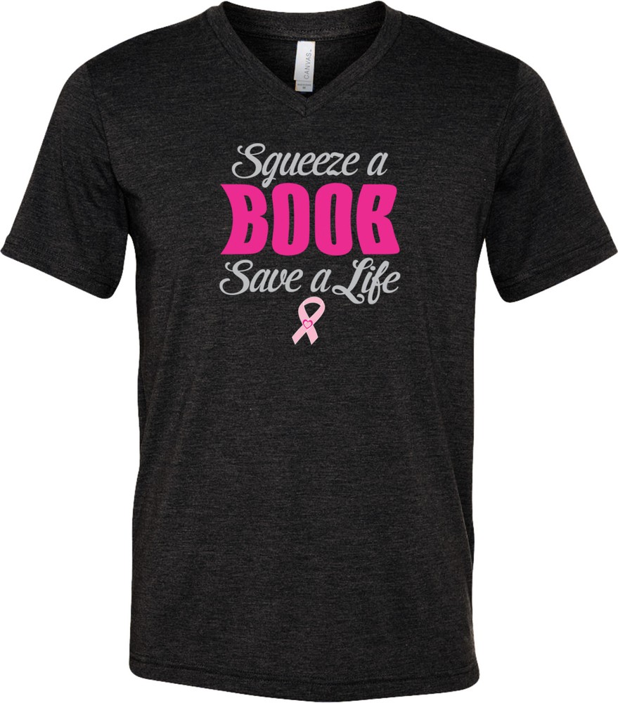 Buy Cool Shirts Breast Cancer T-shirt Save a Life Tri Blend V-Neck