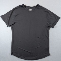 Cuts Curve-Hem T-Shirt Mens Medium Black PYCA Pro Short Sleeve Tee