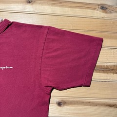 Vintage 90s Champion Script Embroidered Logo Single Stich T-Shirt USA Made Large