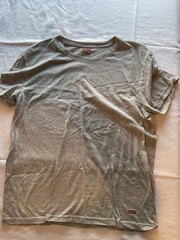 Levi’s Gray Solid Logo Accent Cotton Blend Knit Crew Neck T-Shirt Men M Regular