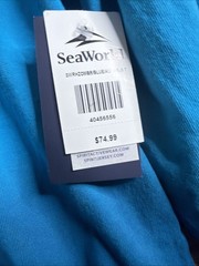 FLAW-SeaWorld Rescue Sweatshirt Mens Large Gradient Blue Marine Animal Graphic