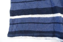 BUFFALO DAVID BITTON STRIPED BLUE XL SHEER HENLEY POCKET TEE TSHIRT MENS DEFECT