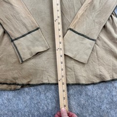 The Great China Wall Henley Shirt Sz XXL Tan Long Sleeve Cotton USA