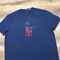 Polo Ralph Lauren T-Shirt Mens XL Big Pony Cotton Classic Fit Navy Blue Preppy