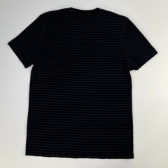 Topman Shirt Men Medium Slim Fit Navy Stripe Navy Classic Work Party Core Go