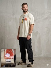Rhude Moonlight Badge Tee Logo Graphic Crew Neck Short Sleeve T-Shirt Men M