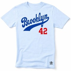 BROOKLYN 42 Baseball HOF themed Pre-Shrunk Ring Spun Cotton T-Shirt