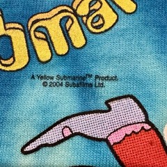 Vintage Liquid Blue Beatles Shirt Yellow Submarine Tie Dye M Made In USA 2004
