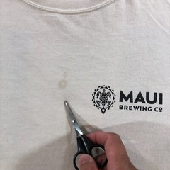 crazy shirt maui brewing T shirt mens L cream tan coconut dye