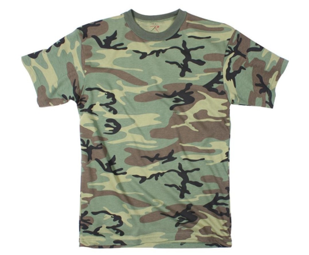 Rothco 8777 Woodland Camouflage Military T-Shirt