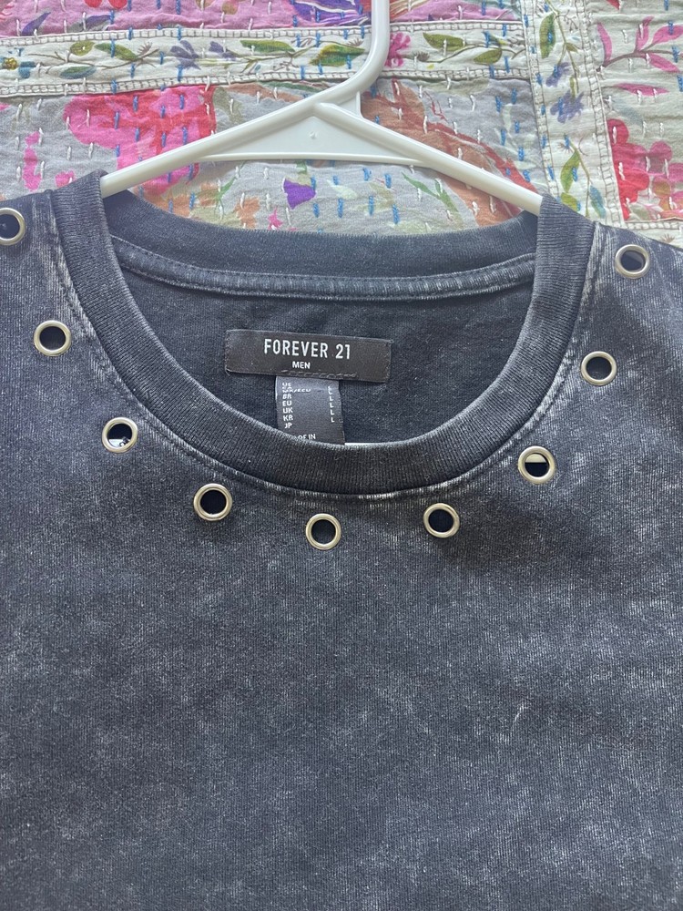 forever 21 acid washed mens t shirt distressed