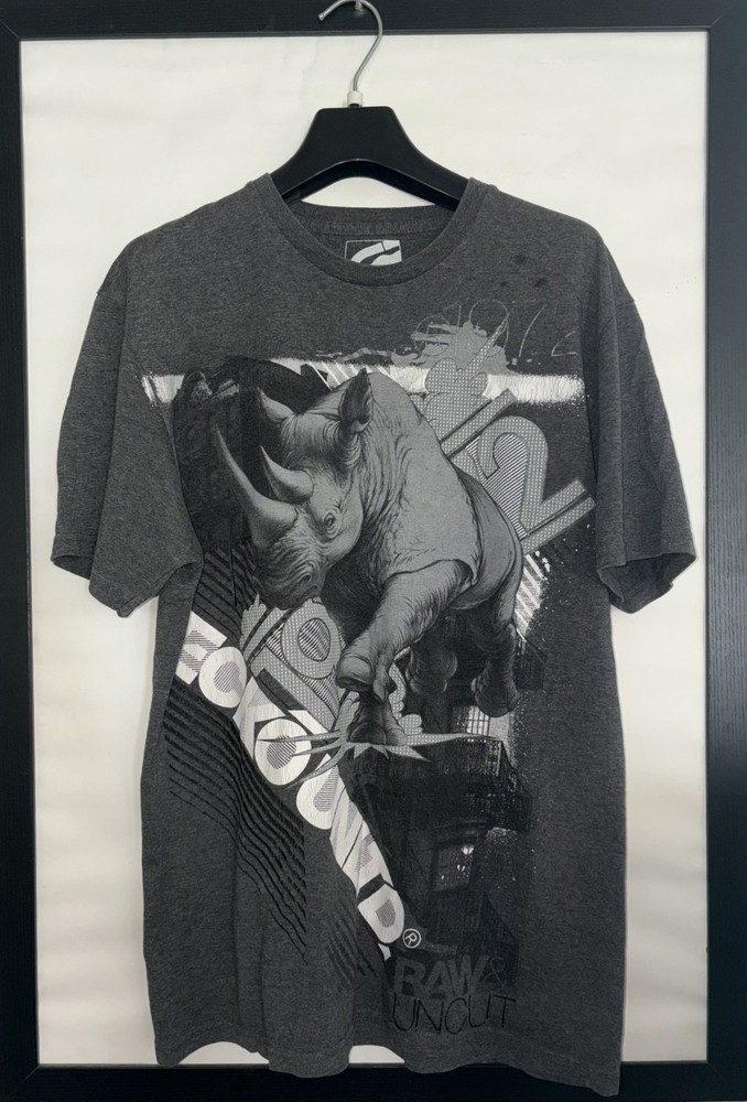 Y2K Ecko Unltd Rhino Logo Graphic T-Shirt Large
