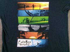 Costa Rica Shirt Mens XL Navy Short Sleeve Surf Paradise Tee Casual Beach Summer