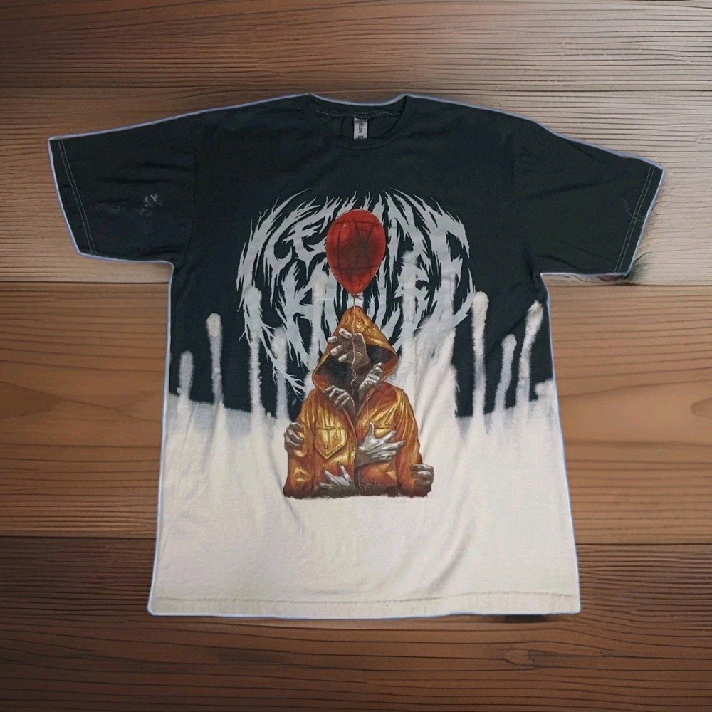 Ice Nine Kills It Pennywise Georgie Shirt Size Large Black Metalcore Horror RARE