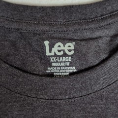 Lee Men’s XX-Large Regular Fit Black T-Shirt Pocket Super Soft Stretch