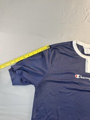 Champion Men’s Classic Jersey Script Logo Navy Blue White Size Medium VINTAGE