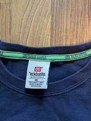 Ecko Unltd Navy “The Block Is Hot” T-Shirt Plastic Embroidered Graffiti Rhino XL