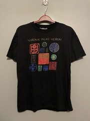 National Palace Museum Taipei Taiwan T Shirt Size XL Black Single Stitch (B450)