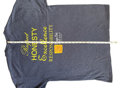 Gildan Men L Heavy Cotton Blend T-Shirt Gray Respect Honesty Imago Dei School