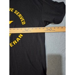 Delta Pro Spun US Army Veteran T-Shirt Black Yellow Graphic Mens XL Proud Served