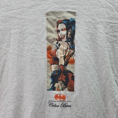 Color Bars Batman Harley Quinn T Shirt Men’s M White DC Comics Graphic Tee