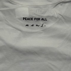 NWT Uniqlo x Kaws UT Graphic Tee ‘Peace For All’ White Size 4XL Fits Like 2XL