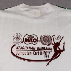 KEJOHANAN GIMRAMA Jemputan Ke 10 ’97 Nestle Milo T Shirt Malaysia Gymnastics Vtg