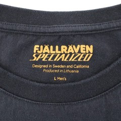 Fjallraven Specialized Pocket Zippered T-Shirt Black Short Sleeve Mens L