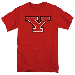 Youngstown State Adult T-Shirt Distressed Primary Logo, Red, S-5XL