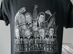 Legends of Cleveland Sports Broadcasting Art Joel Wilhelm T-Shirt S – 3XL NEW