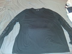 Calvin Klein Jeans Men’s Black XL Long Sleeve Crew Neck Logo Graphic T-Shirt