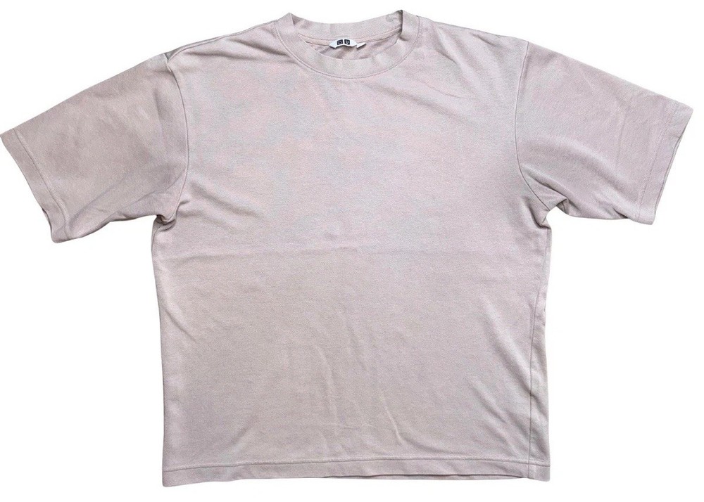 Uniqlo Men’s AIRism Cotton Oversized T-Shirt Peach/Tan Oversized Crewneck Medium