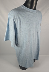 CARHARTT Short Sleeve Loose Fit T-Shirt Blue Flecked Patch Pocket Men’s Large